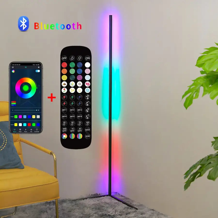 Modern Led Floor Lamp RGB - Black-Bluetooth / RGBW / EU Plug