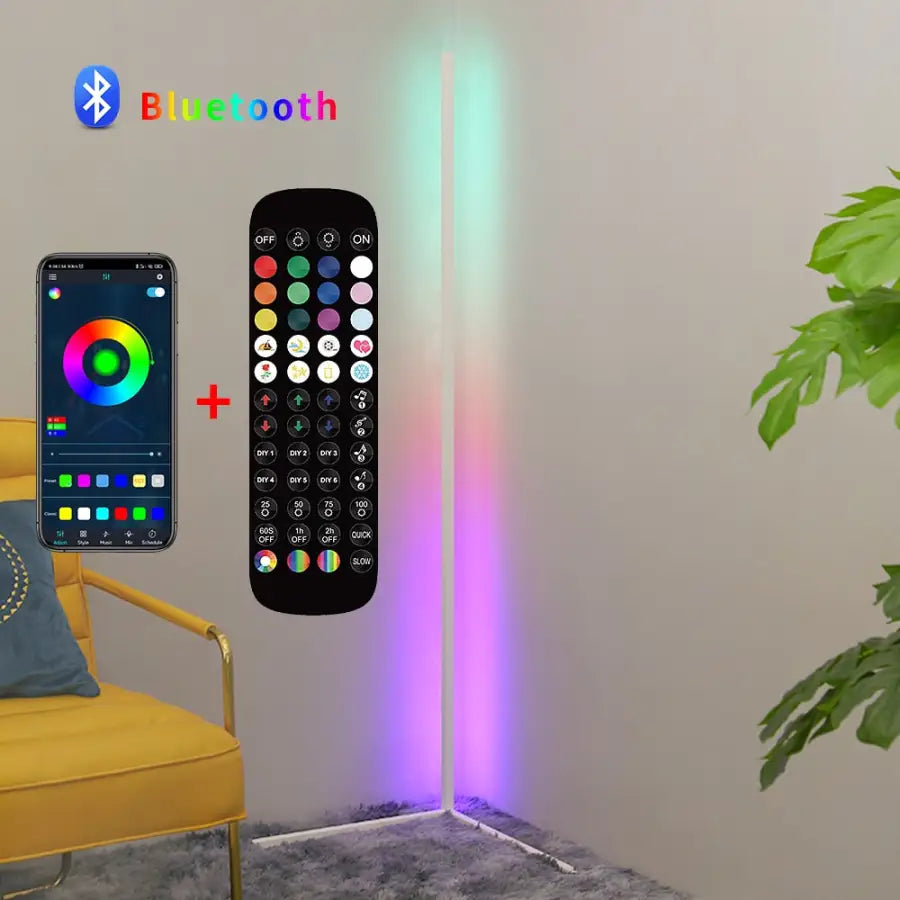Modern Led Floor Lamp RGB - White-Bluetooth / RGBW / EU Plug