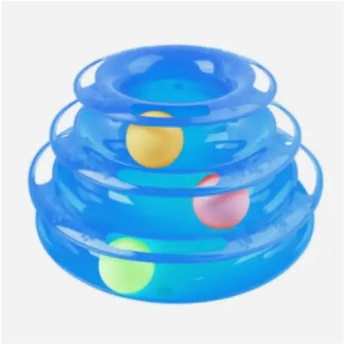 Multi-level toy for cats - 3 Levels Blue Gem - toys