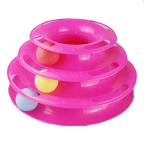 Multi-level toy for cats - 3 Levels Rose Red - toys