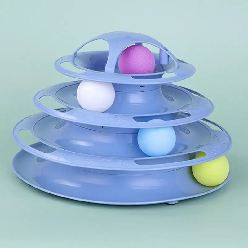 Multi-level toy for cats - 4 Levels Gray blue - toys
