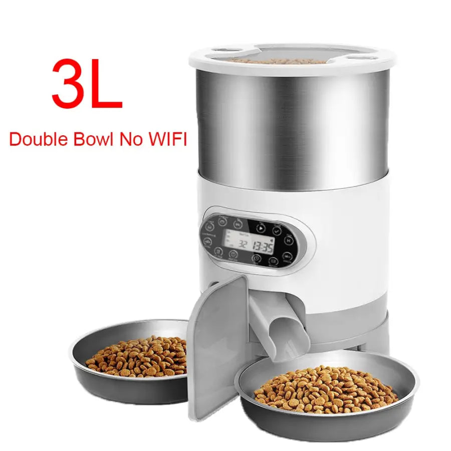 New Automatic Intelligent Pet Feeder - 3L Double Bowl - toys