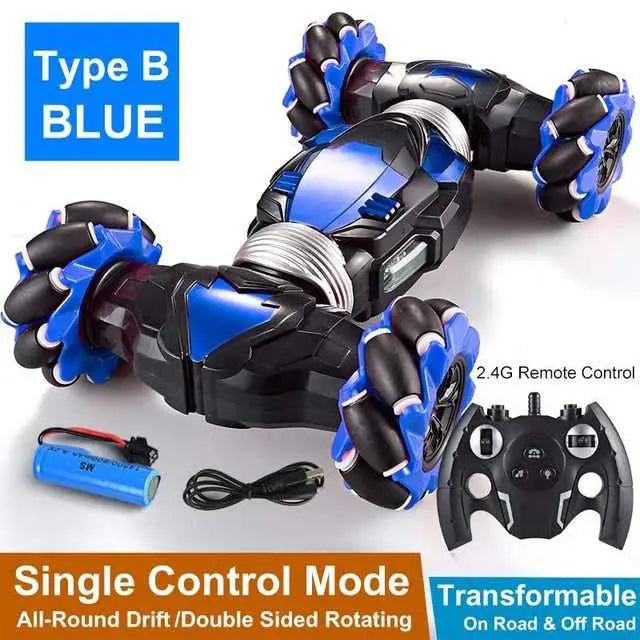 New RC Stunt Car 4WD - Single mode blue - toys