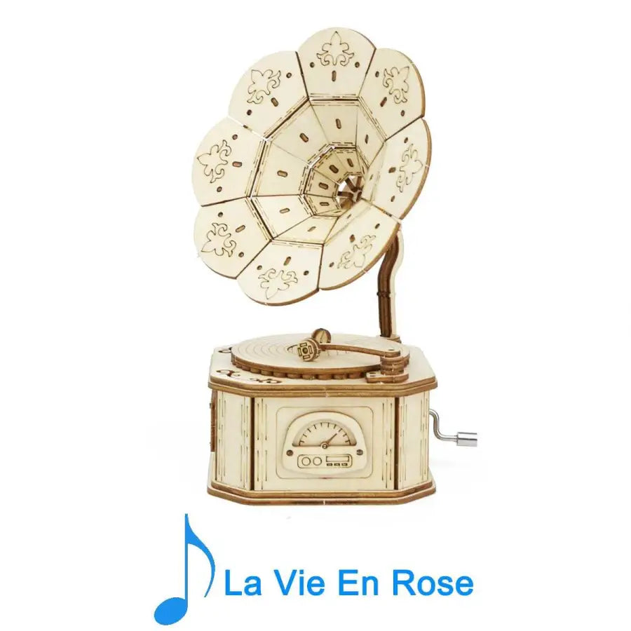 Phonograph musician - 3D wooden puzzle - La Vie En Rose -
