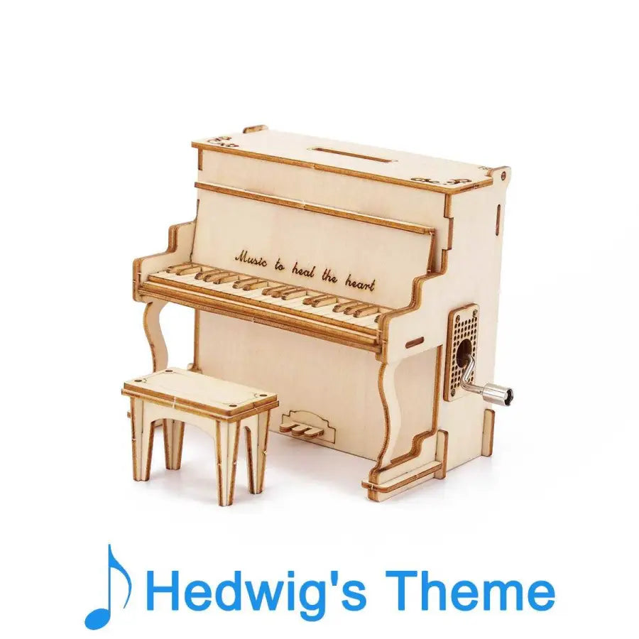 Piano hand music box - 3D wooden puzzle - Hedwig Theme -