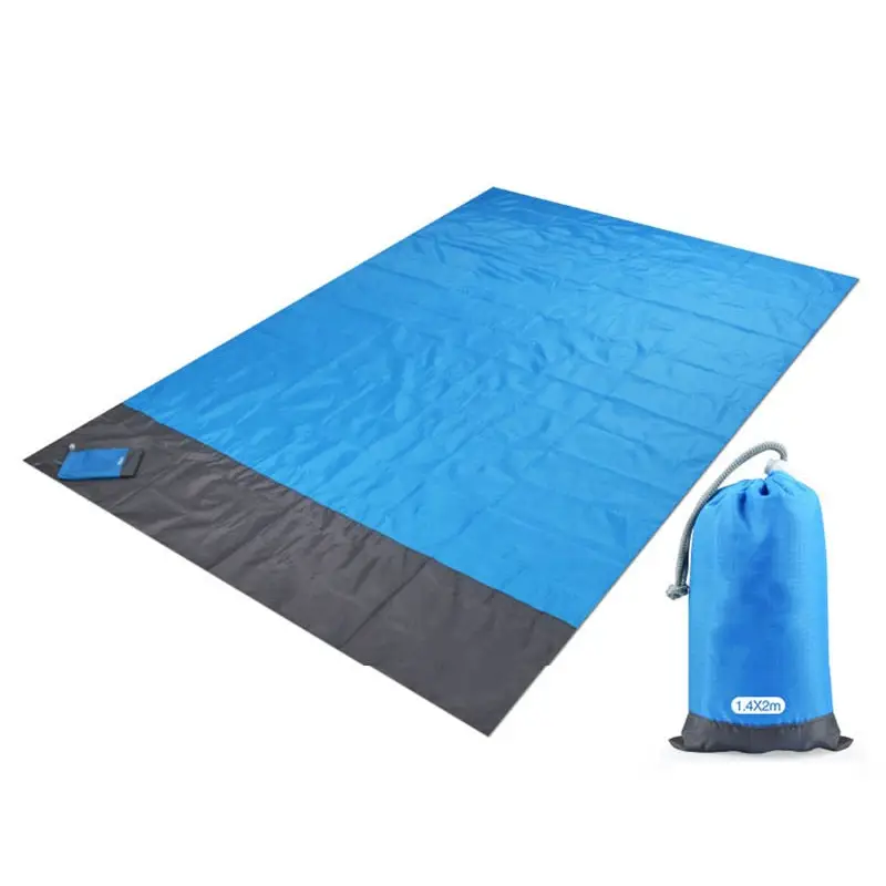 Pocket waterproof beach mat - Blue / 200x140cm - toys