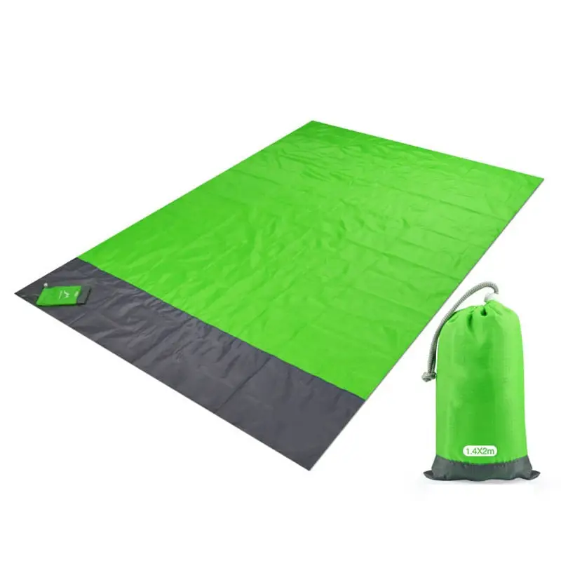 Pocket waterproof beach mat - Green / 200x140cm - toys