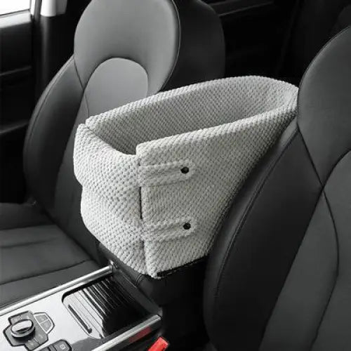 Portable Dog Car Seat - Grey coral fleece - toys