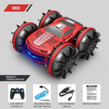 Radio-controlled amphibious vehicle - Red Single Remote -