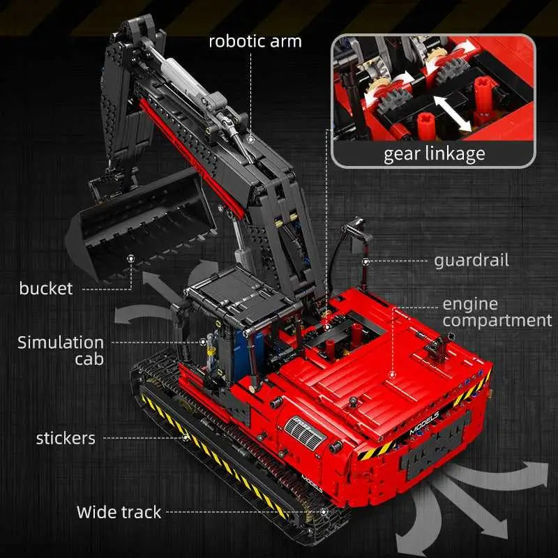 Radio-controlled crawler bulldozer - toys