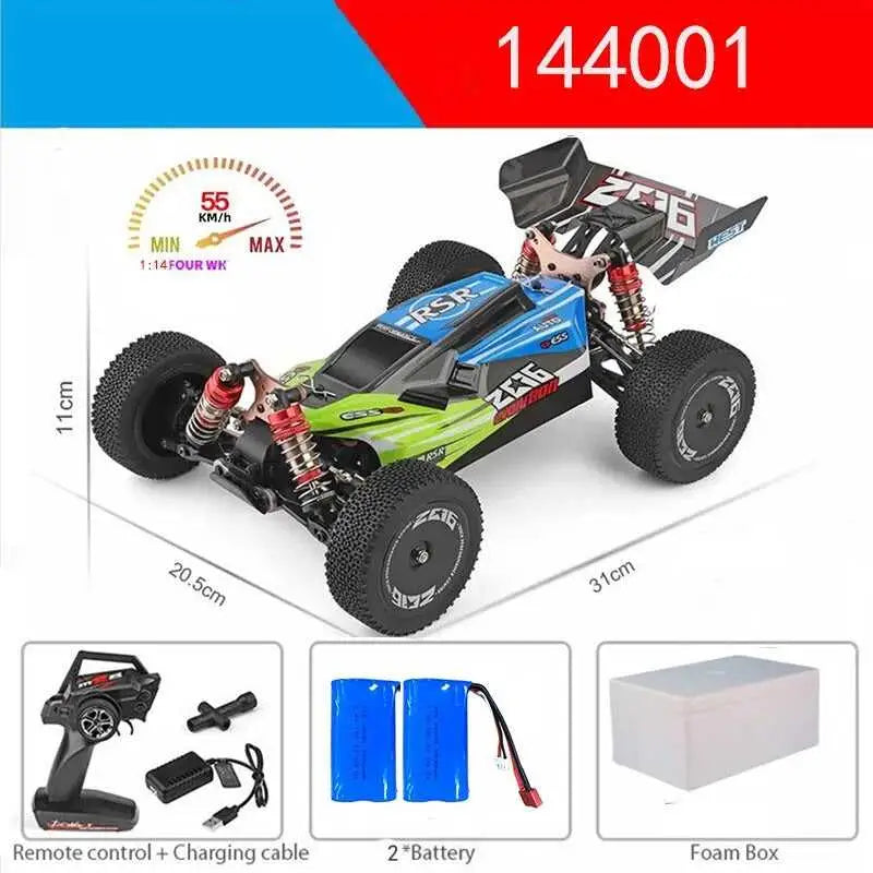 Radio-controlled high-speed racing car - 144001 Green 2B -