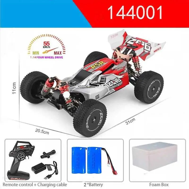 Radio-controlled high-speed racing car - 144001 Red 2B -