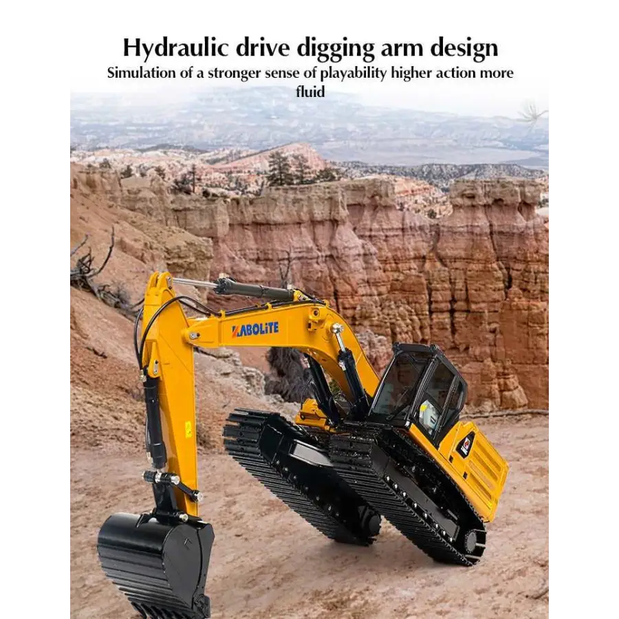 Radio-controlled hydraulic excavator - toys