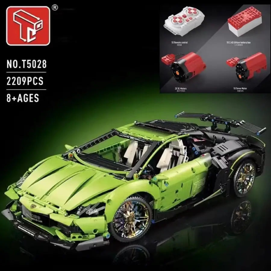 Radio-controlled neon bull - 2209pcs with motor - toys
