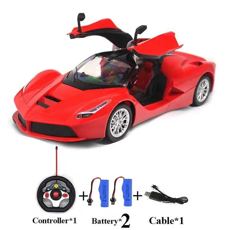 Radio-controlled racing car - Red-2 Battery-Li - toys