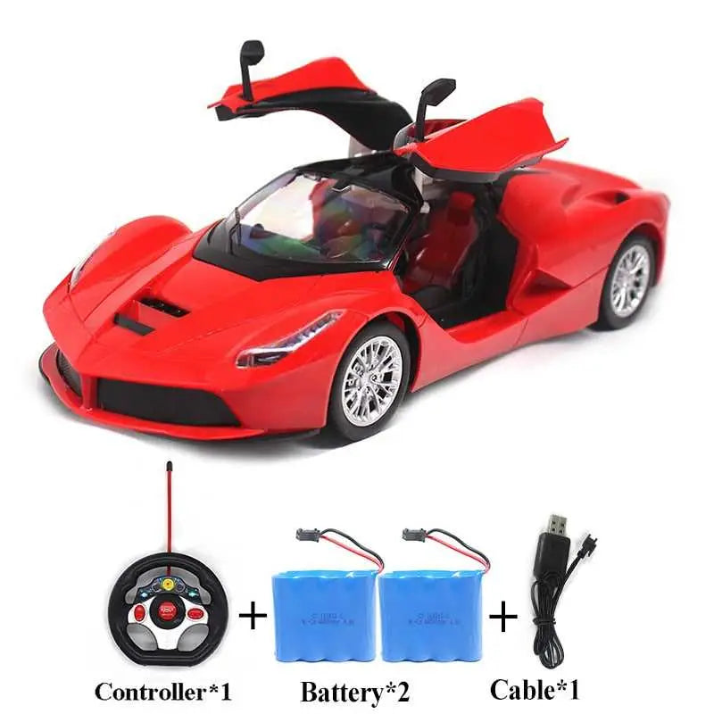 Radio-controlled racing car - Red-2 Battery-NiCd - toys