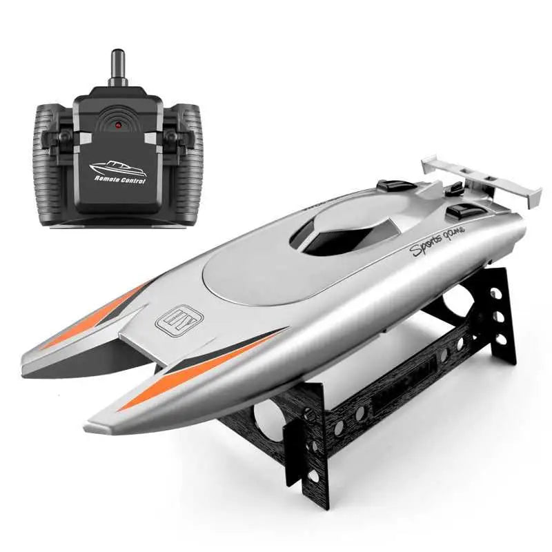 Radio-controlled super-speed boat - gray with box - toys