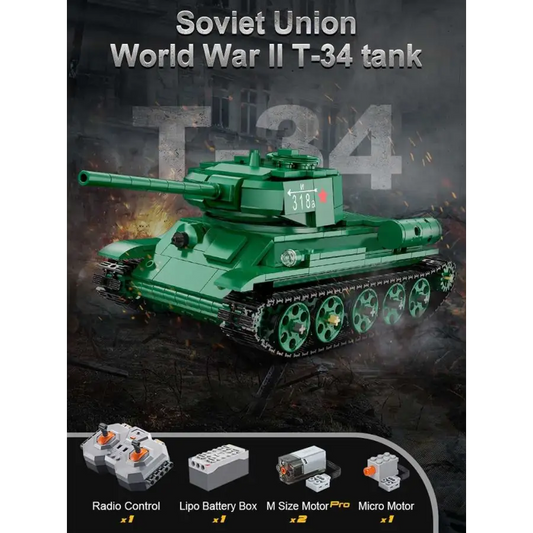 Radio-controlled T-34 tank - toys