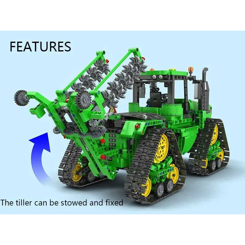 Radio-controlled tracked agricultural tractor - toys