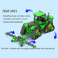 Radio-controlled tracked agricultural tractor - toys