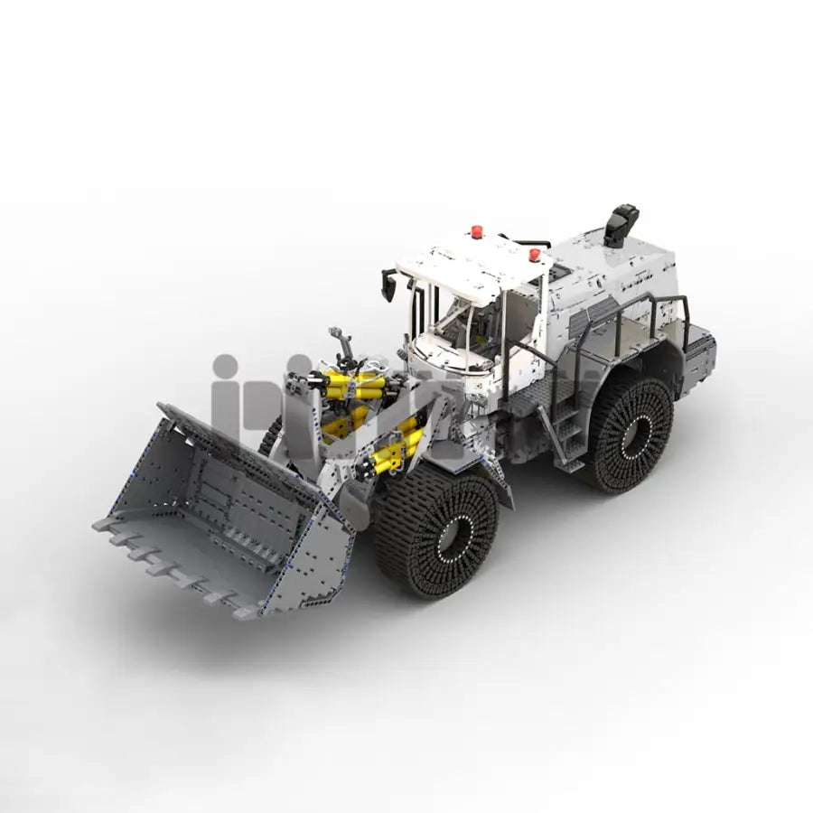 RC Bulldozer Liebherr L586 - Light Grey / building blocks -