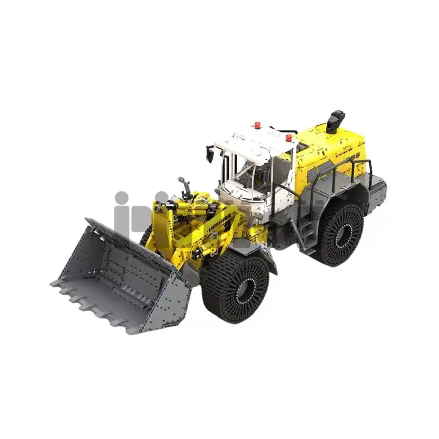 RC Bulldozer Liebherr L586 - yellow / building blocks - toys