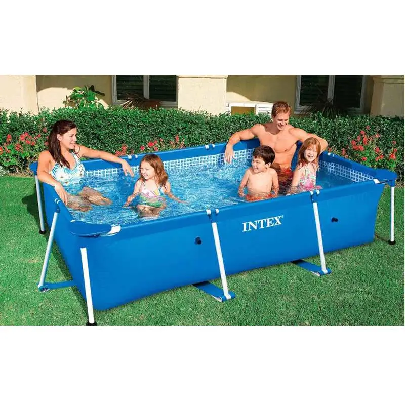 Rectangular metal frame pool for all family - toys