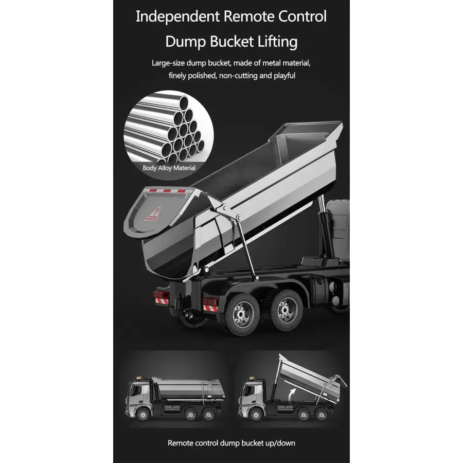 Remote-controlled dump truck E590-003 - toys