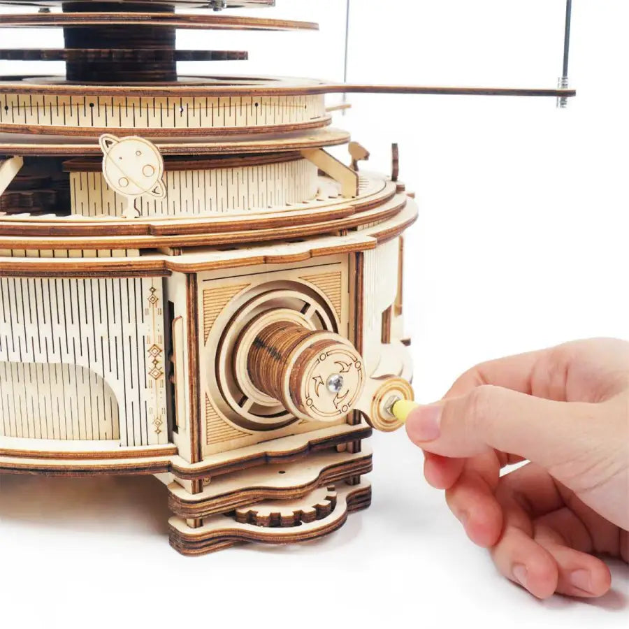 Rotatable mechanical orrery - 3D wooden puzzle - toys
