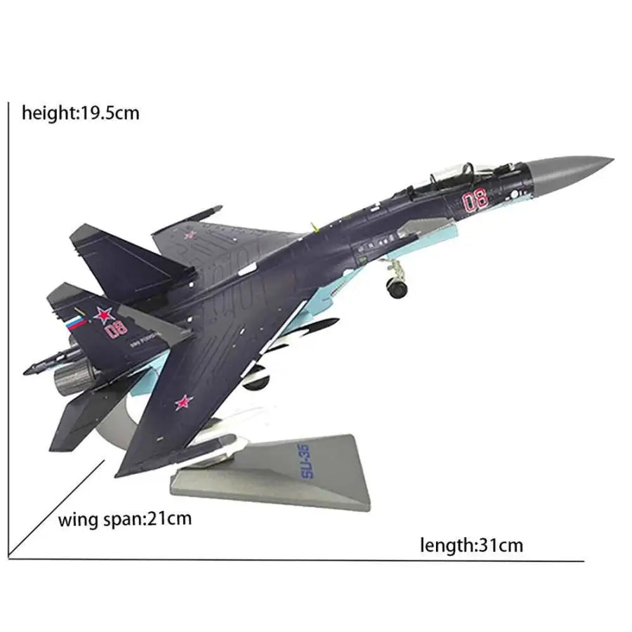 Russian Air Force 1/72 SU-35 collectible fighter - toys
