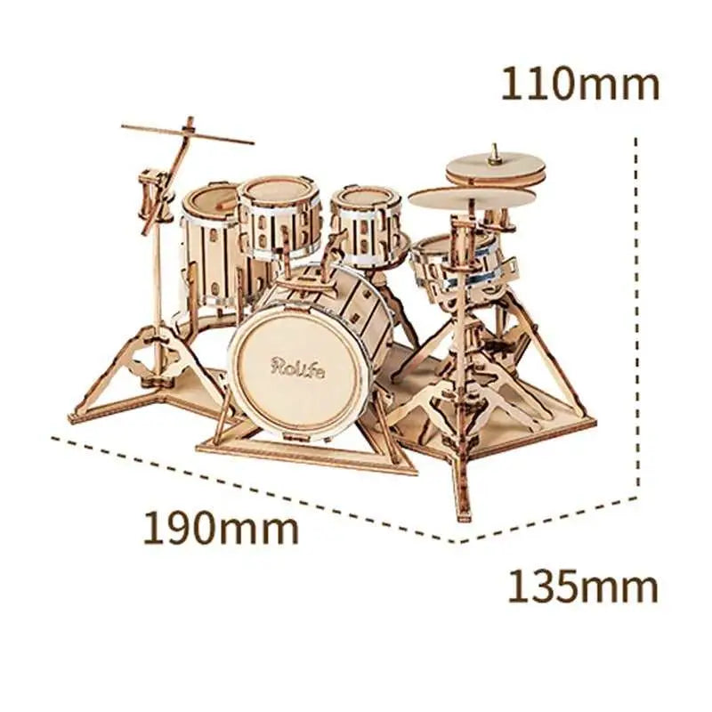 Saxophone Drum kit Accordion Cello - 3D wooden puzzle -