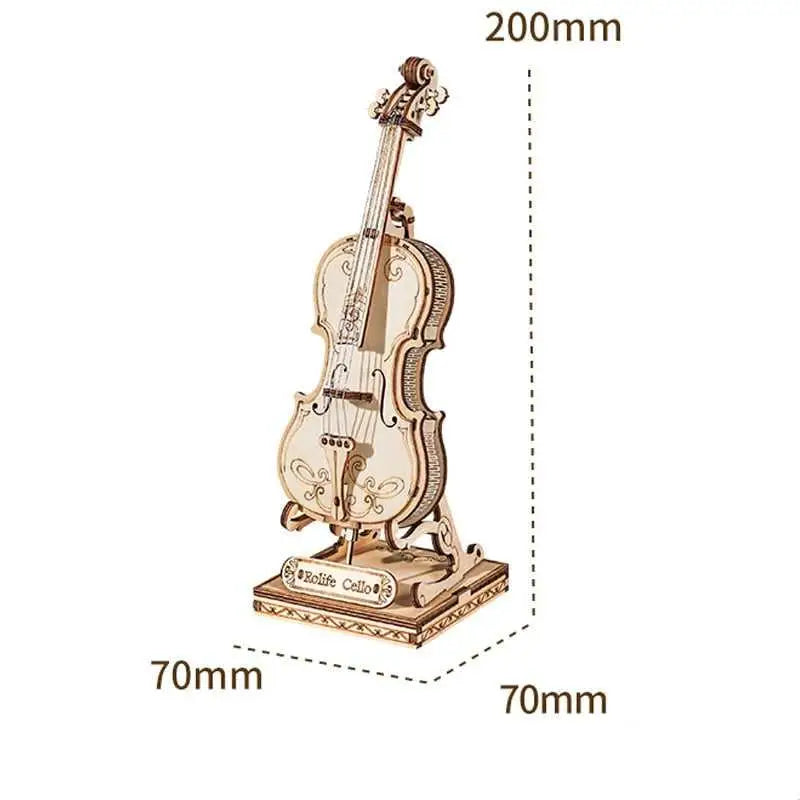 Saxophone Drum kit Accordion Cello - 3D wooden puzzle -