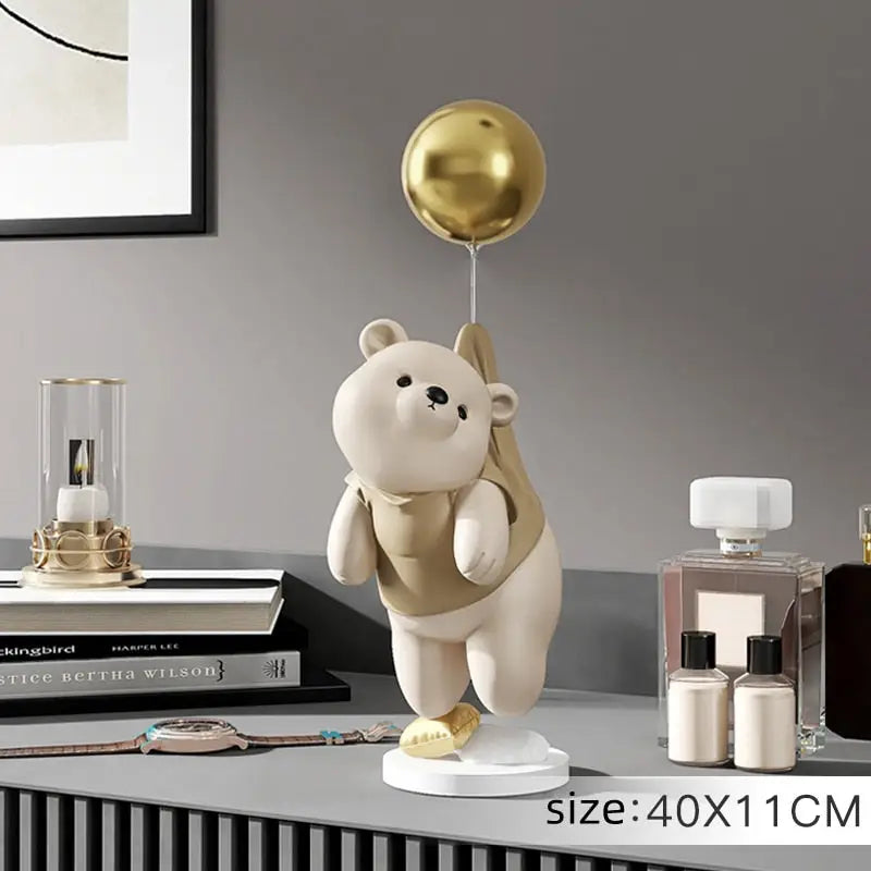 Sculpture of a polar bear in balloon - Brown - toys