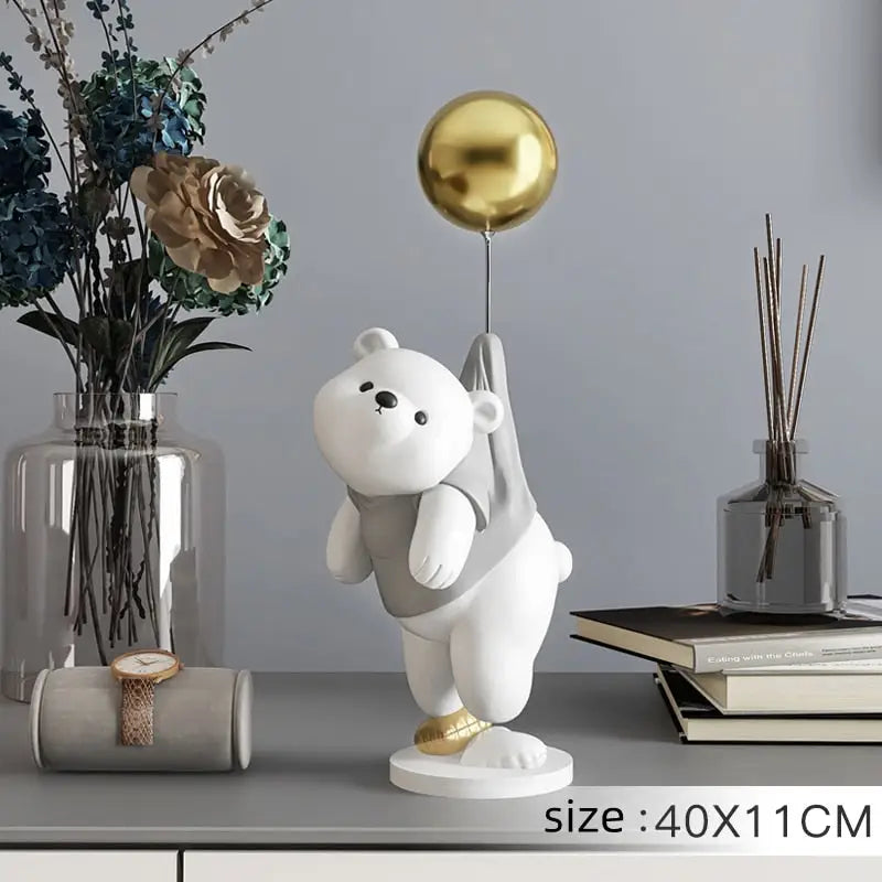 Sculpture of a polar bear in balloon - Grey - toys