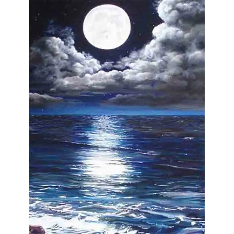 Sea moon - paintings drawings by numbers - 9916481 / 20x30cm
