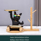 Seated French Bulldog gentleman with trays and key holder -