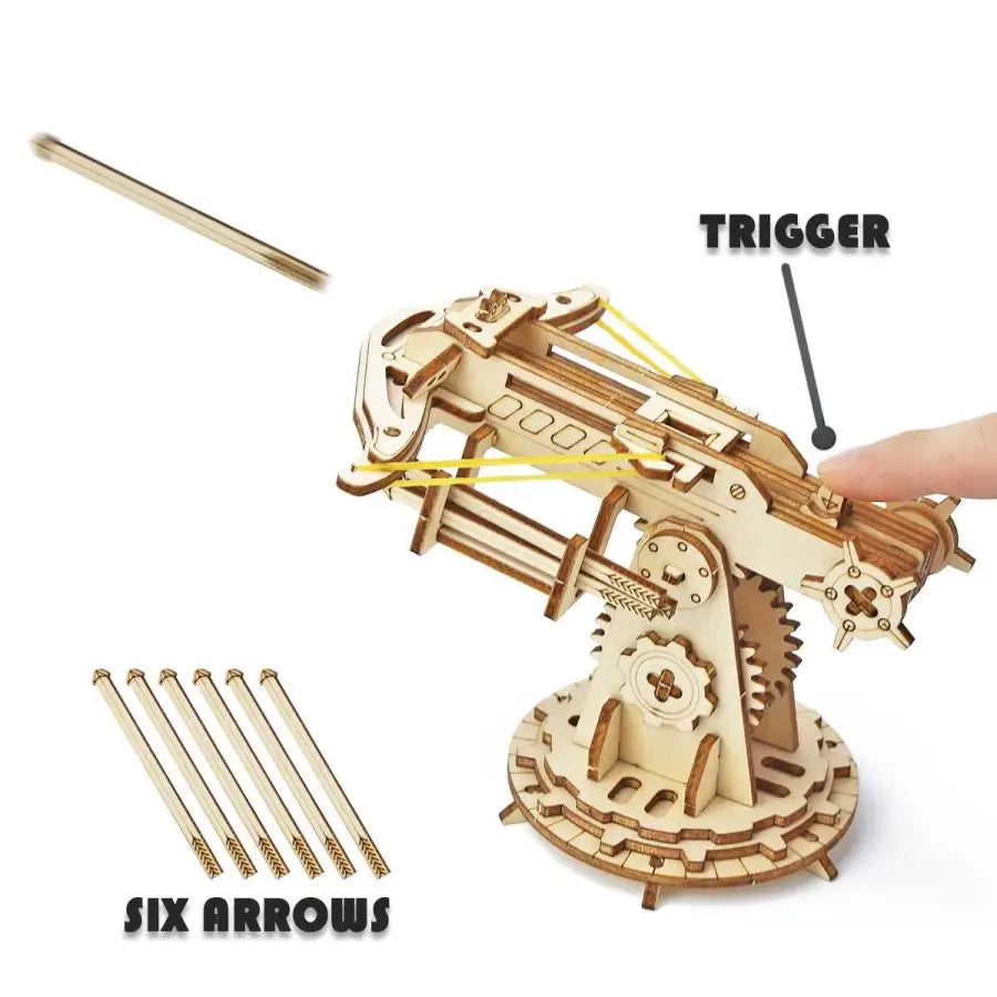 Siege heavy ballista toy model to build - 3D wooden puzzle -
