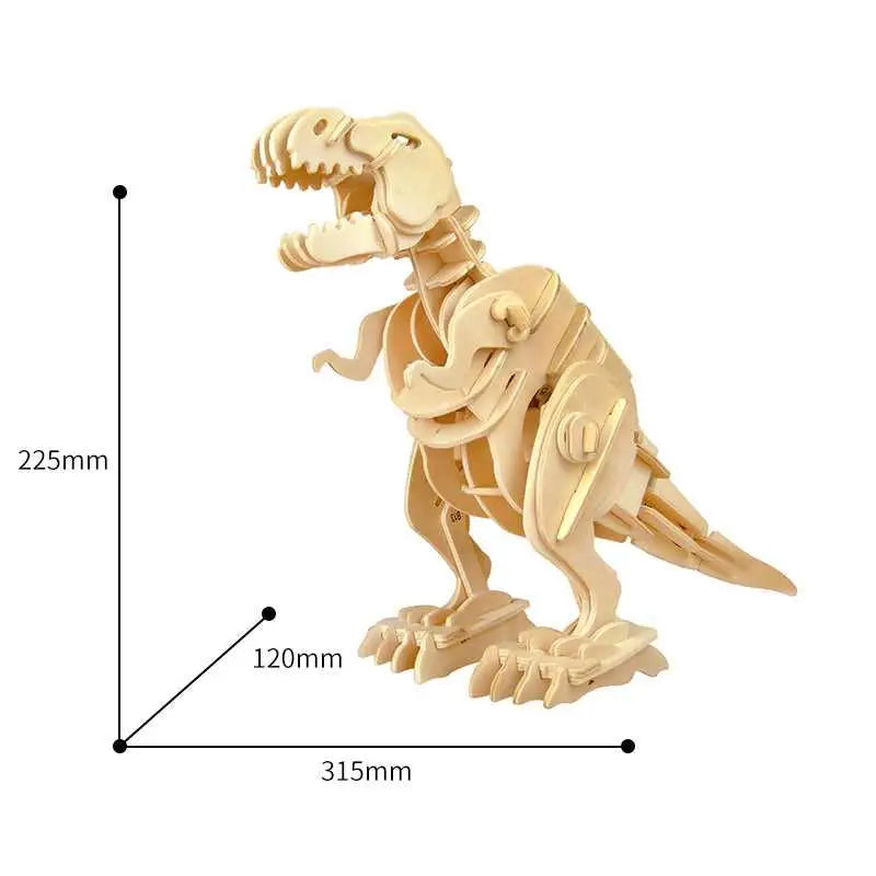 Sound Control Walking T-rex Dinosaur - 3D wooden puzzle -