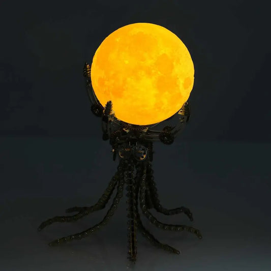 Steampunk Octopus Base + Moon Lights - Metal 3D Puzzle -