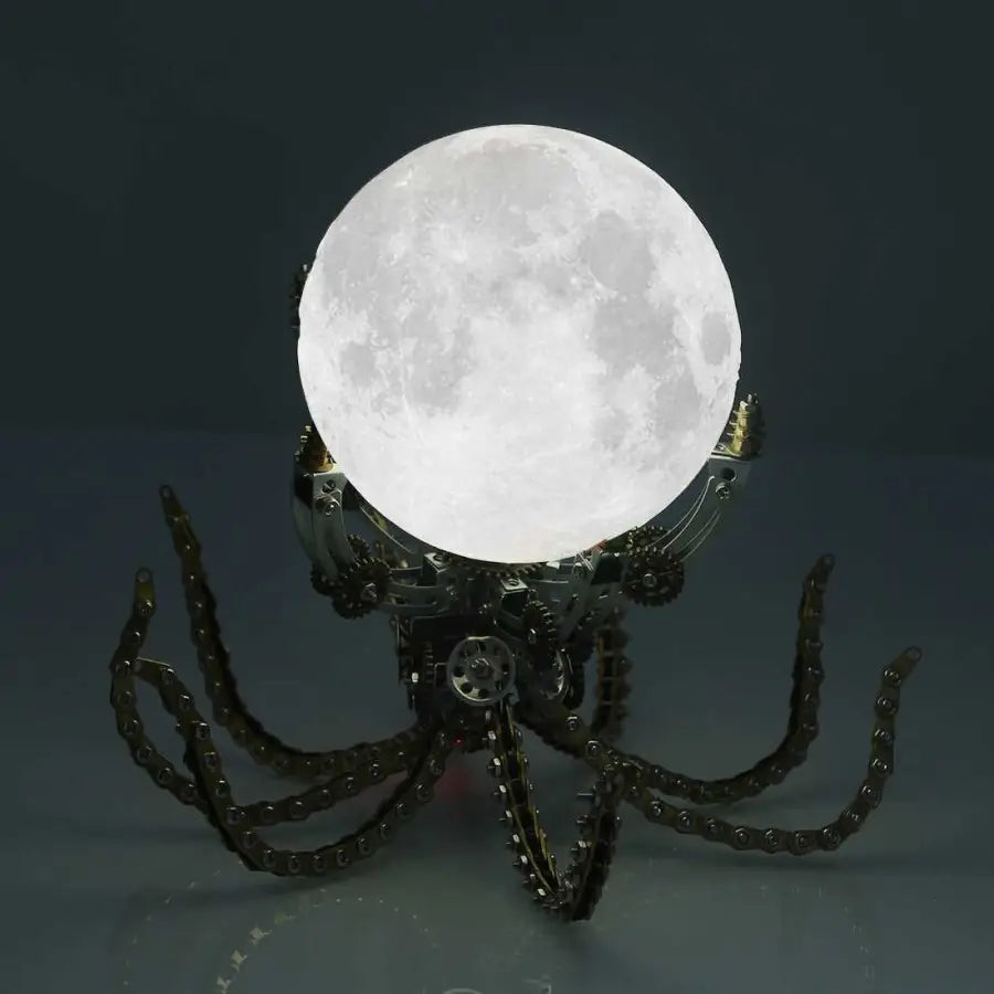 Steampunk Octopus Base + Moon Lights - Metal 3D Puzzle -