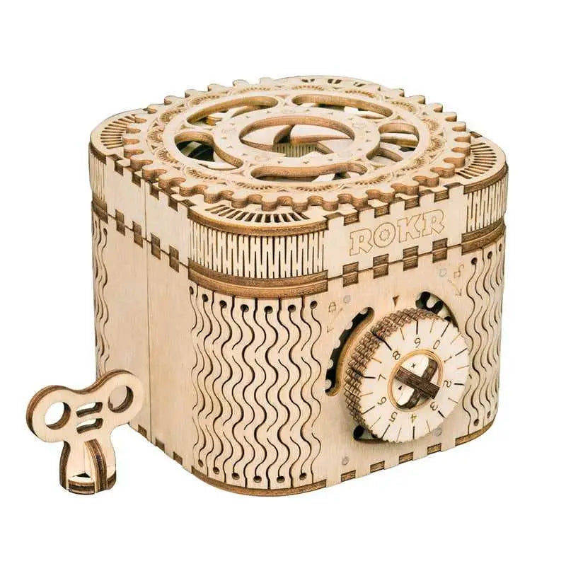 Storage box password treasure - 3D wooden puzzle for