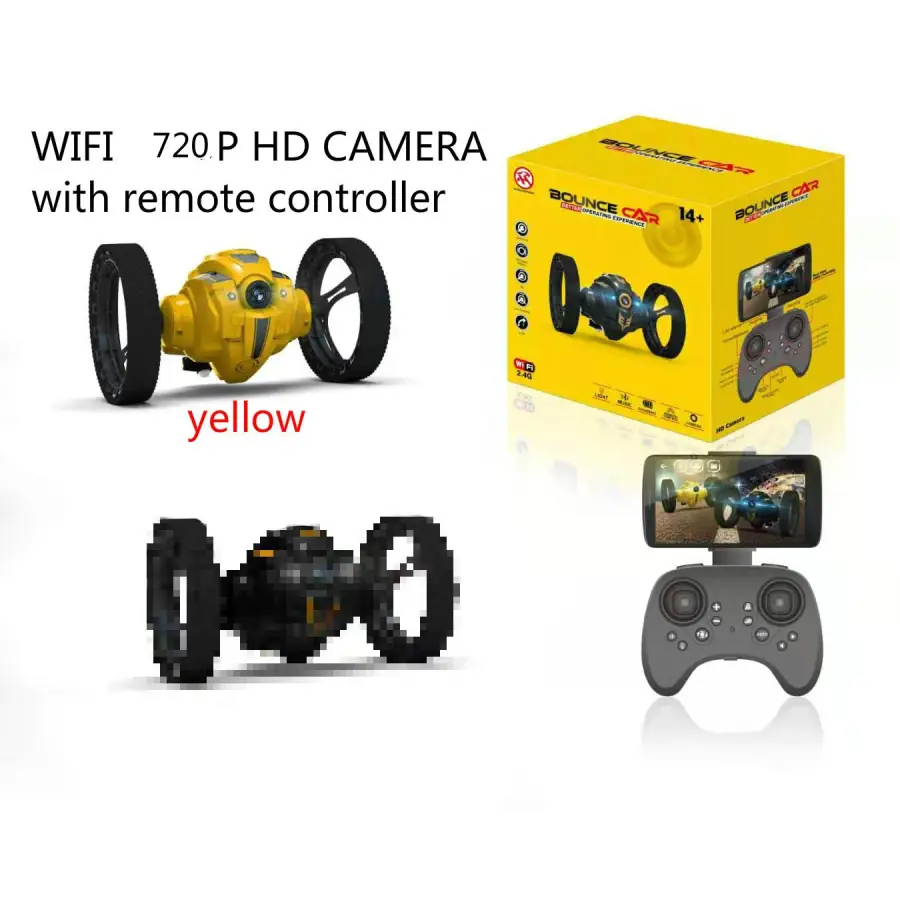 Stunt Bounce Car with WIFI HD Camera - 805A yellow - toys