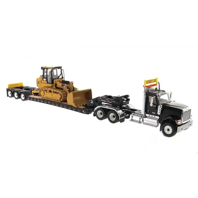 Tandem tractor + crawler loader on a trailer 1:50 - Toys &