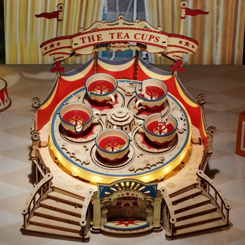 The Tea Cup Amusement Park Series Model 3D Wooden Puzzle -