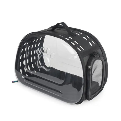Transparent bag for walking with pets - black / S - toys