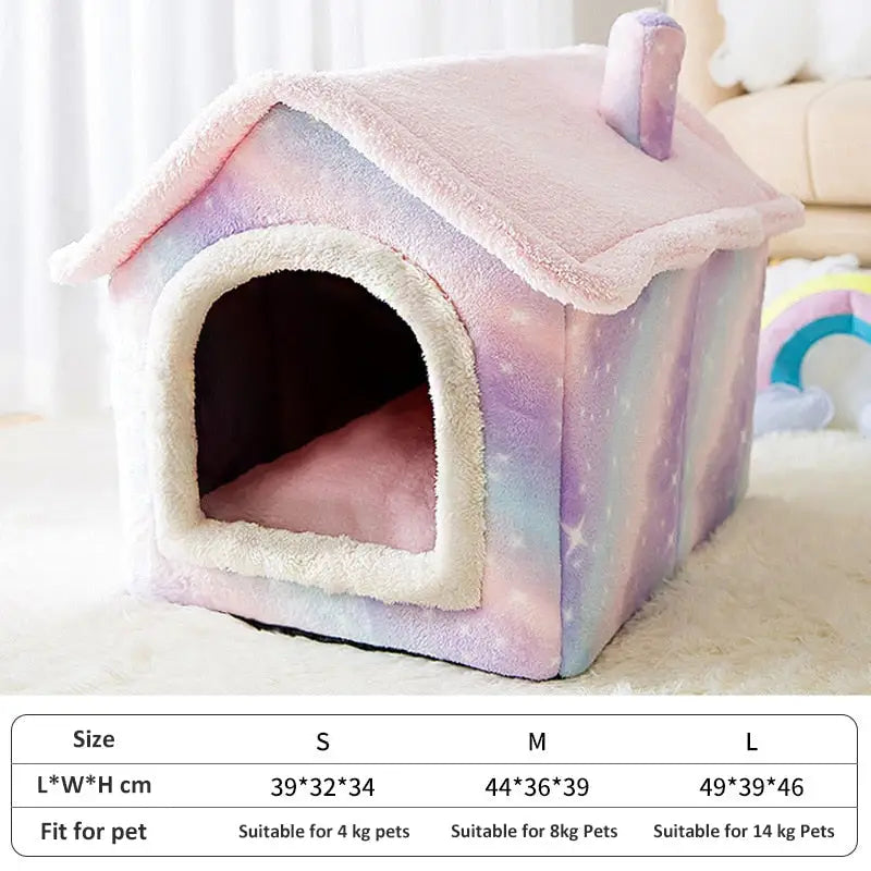 Warm house for pets - Pink / S 4 kg - toys
